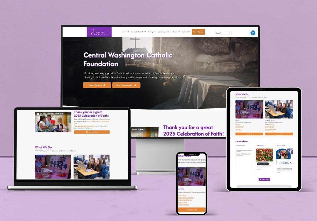 Central Washington Catholic Foundation nonprofit website design